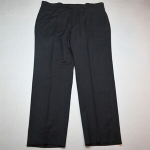 Pronto Uomo 40x32 Gray Sharkskin 100% Wool Flat Front Straight Dress Mens Pants